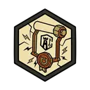 An unfurled scroll bearing a stamped crest seal