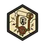 An unfurled scroll bearing a stamped crest seal
